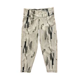 Tasc Performance Nola Cropped Grey Brush Strokes Leggings Womens Size XS